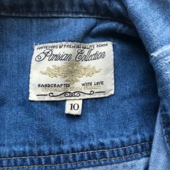 Parisian Collection Distressed Denim Jacket - Picture 5 of 5